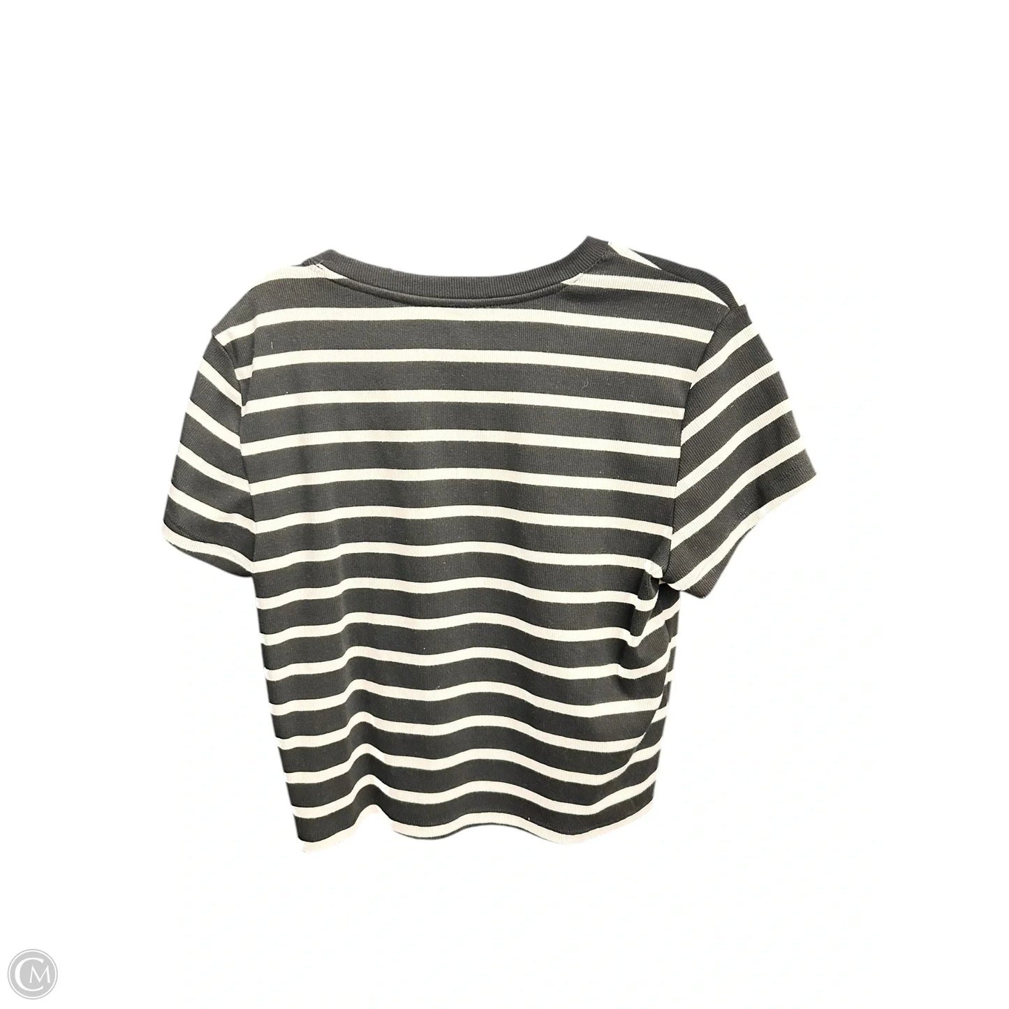 Top Short Sleeve By Gap In Striped Pattern, Size: L