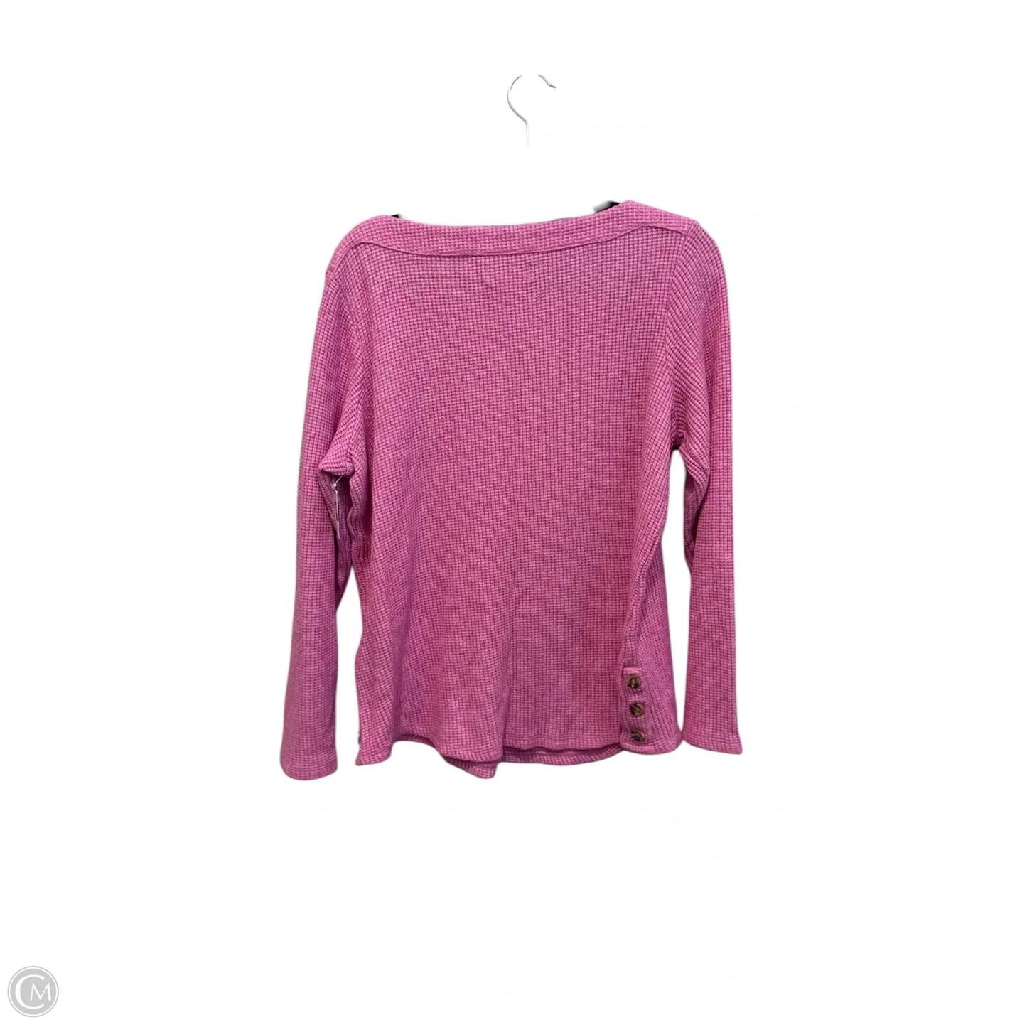 Top Long Sleeve By Croft And Barrow In Pink, Size: M