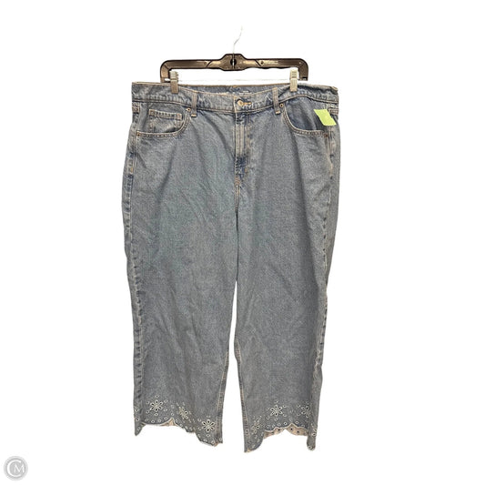 Jeans Wide Leg By Old Navy In Blue Denim, Size: 18