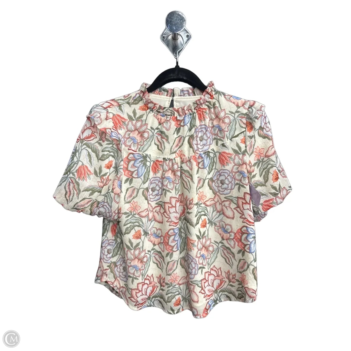 Top Short Sleeve By Loft In Floral Print, Size: Sp