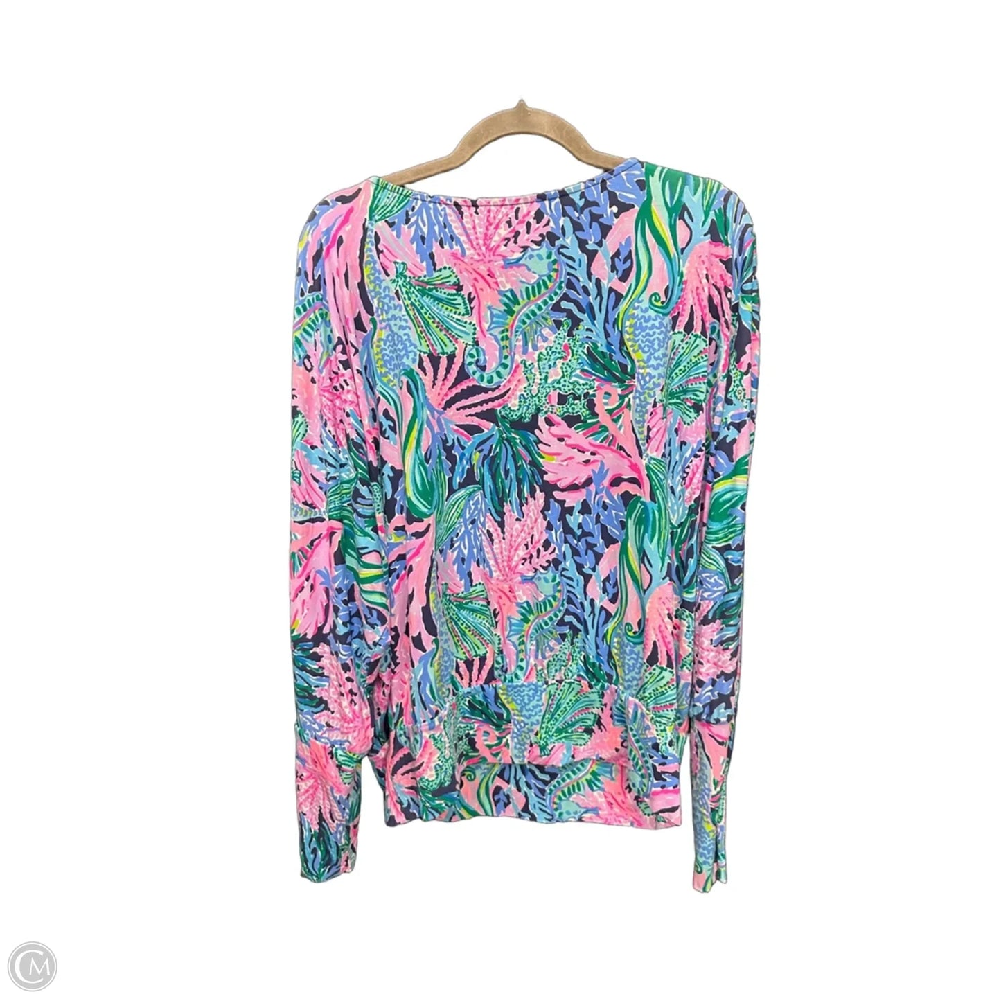 Top Long Sleeve Designer By Lilly Pulitzer In Floral Print, Size: M