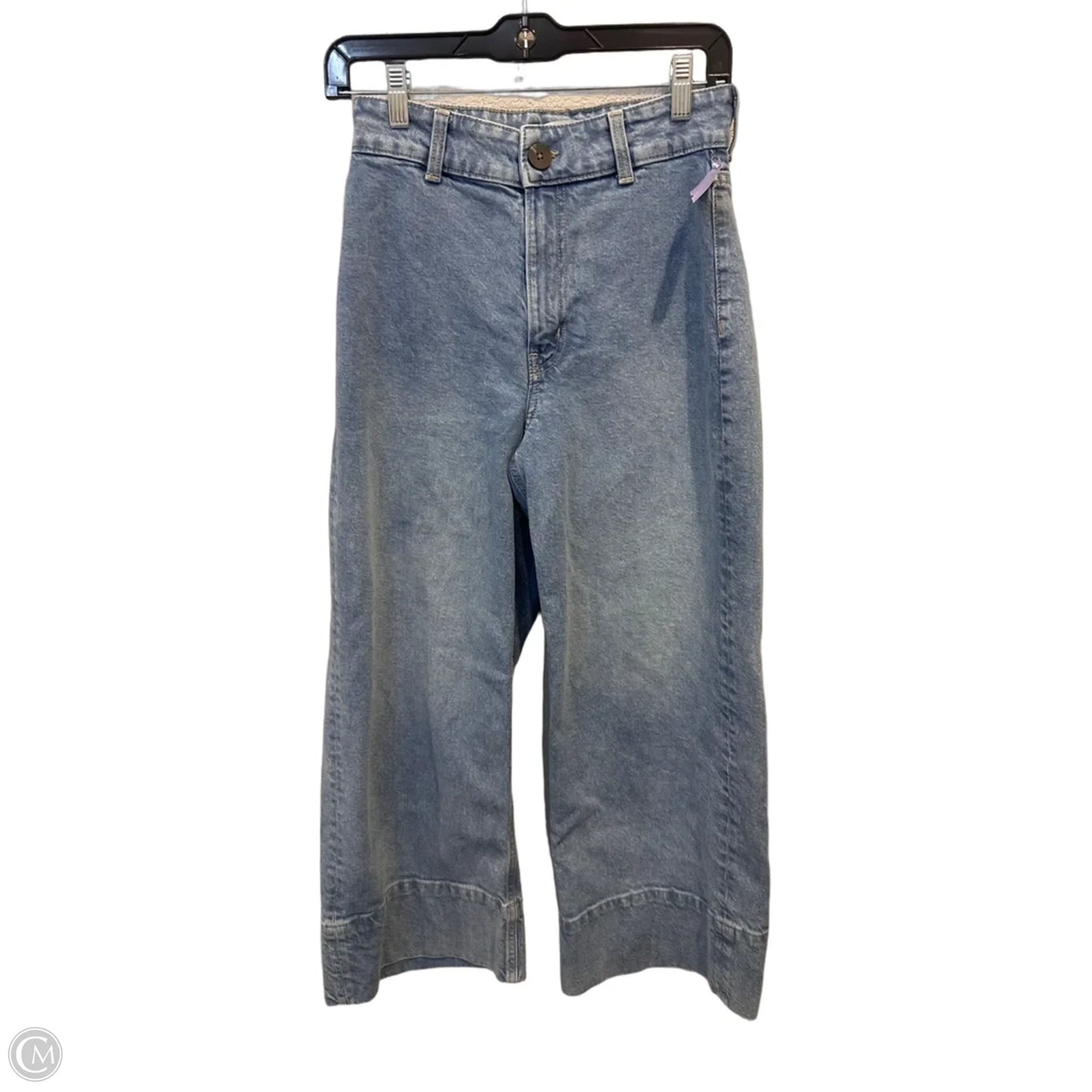 Jeans Wide Leg By H&m In Blue Denim, Size: 4