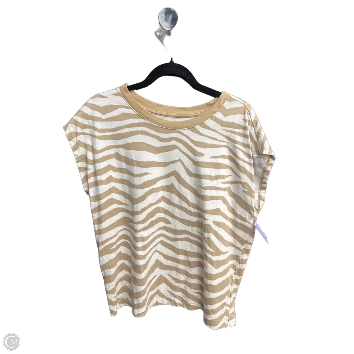 Top Sleeveless By Loft In Zebra Print, Size: S