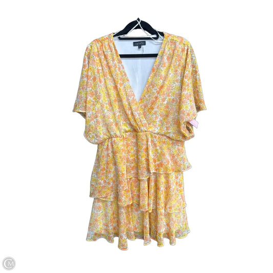Dress Casual Short By 1.state In Orange & Yellow, Size: L