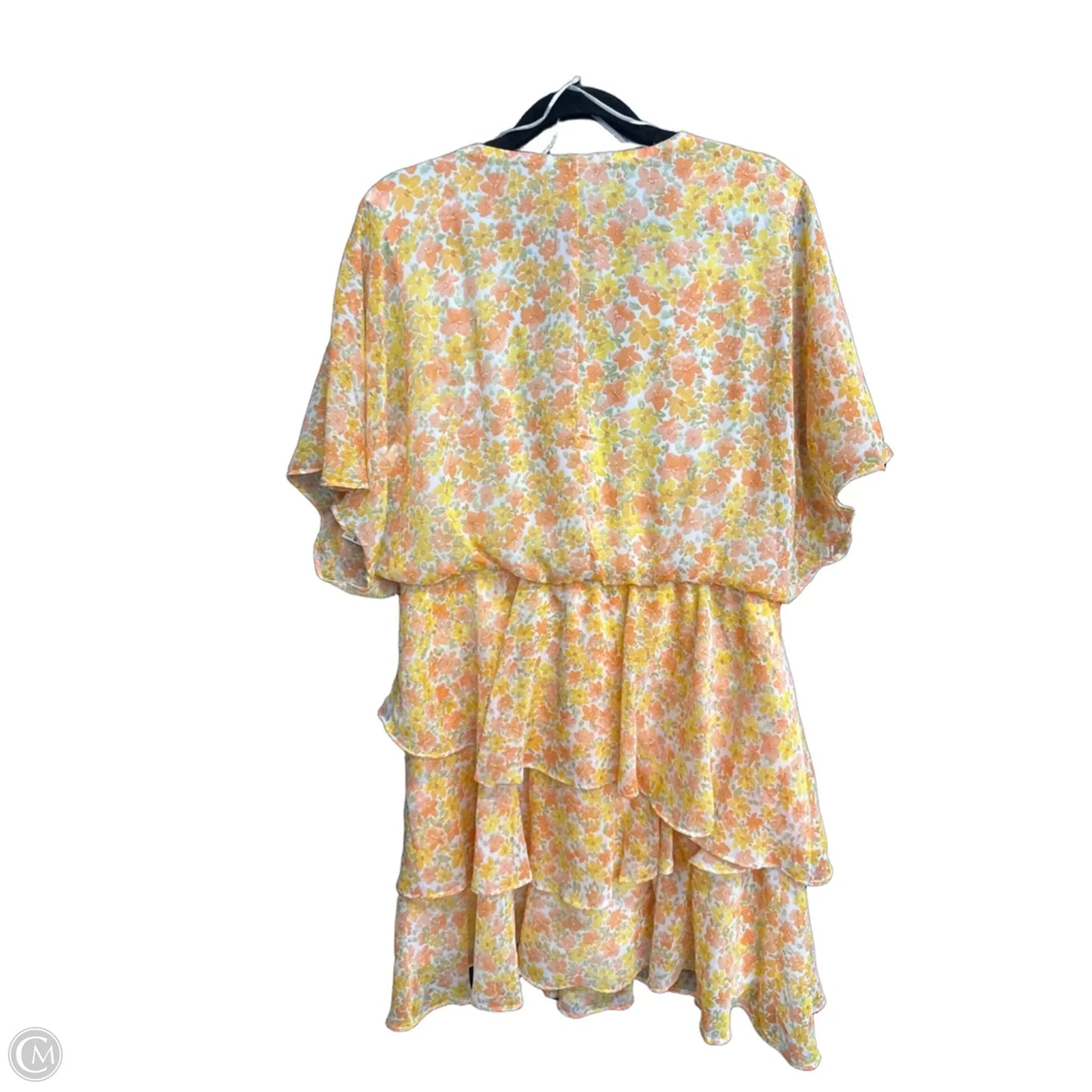 Dress Casual Short By 1.state In Orange & Yellow, Size: L