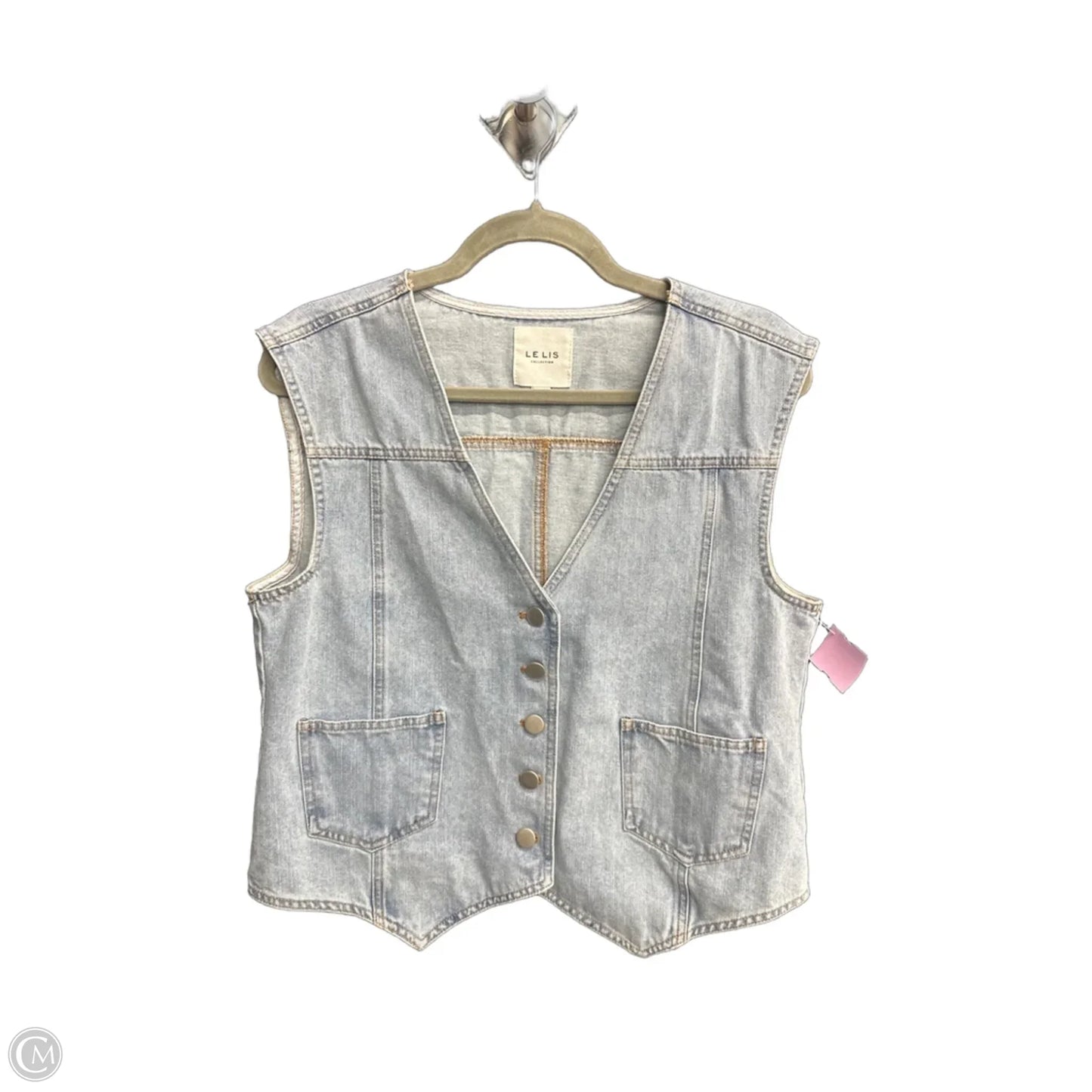 Vest Other By Le Lis In Blue Denim, Size: S