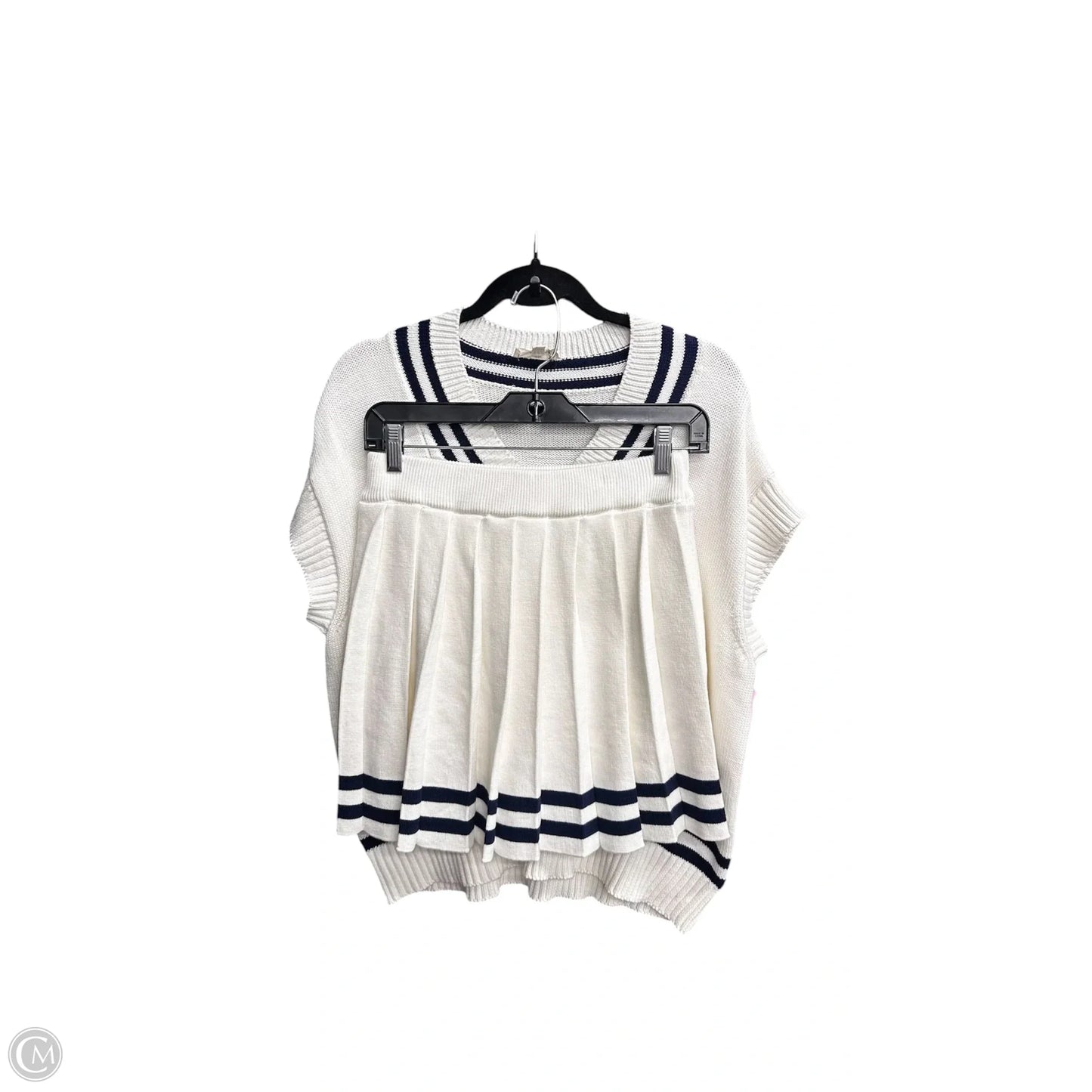 Skirt Set 2pc By Entro In White, Size: S