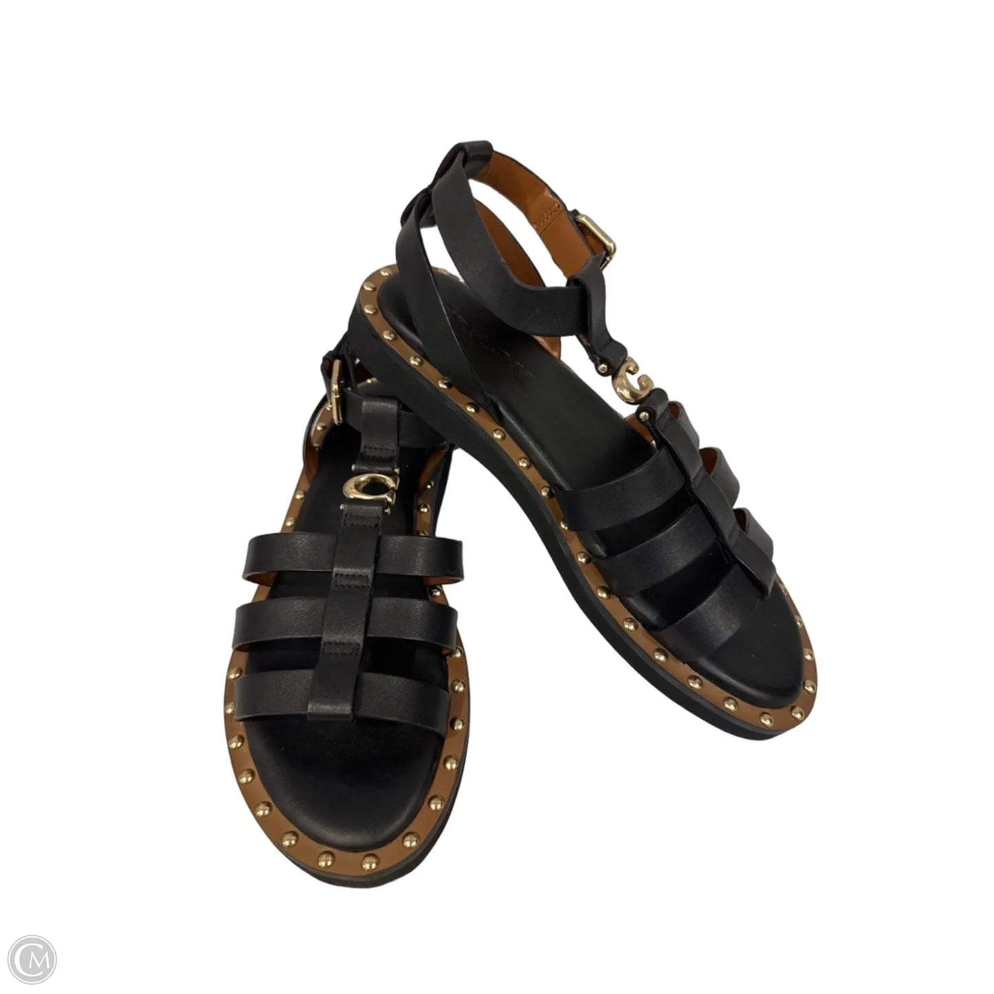 Sandals Designer By Coach In Black, Size: 7