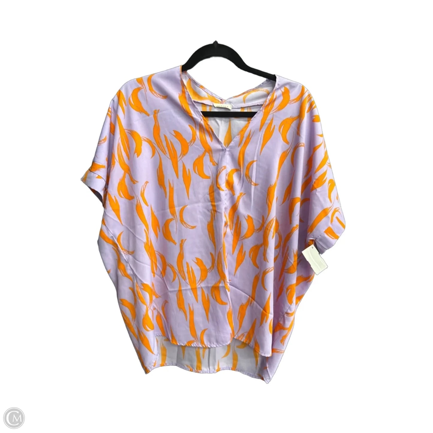 Top Short Sleeve By Jodifl In Orange & Purple, Size: L