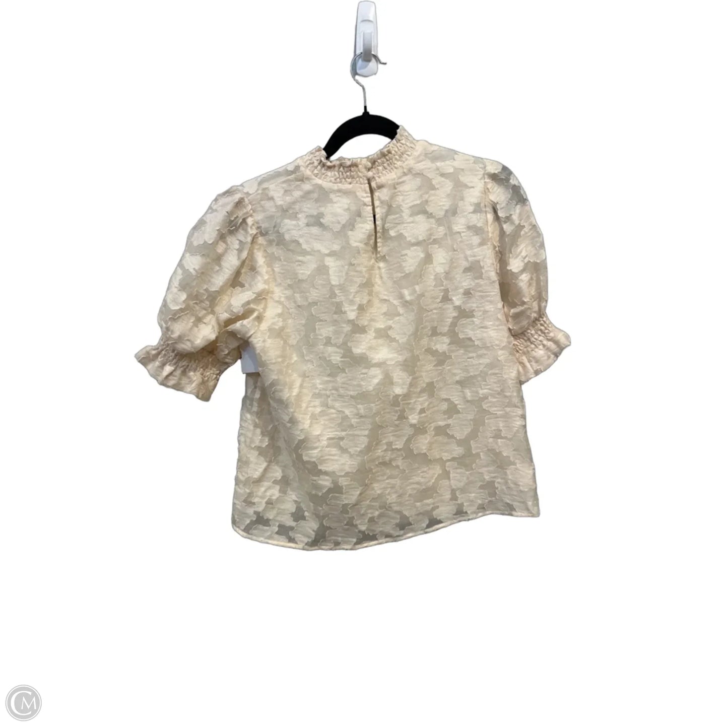 Blouse Short Sleeve By Thml In Ivory, Size: S