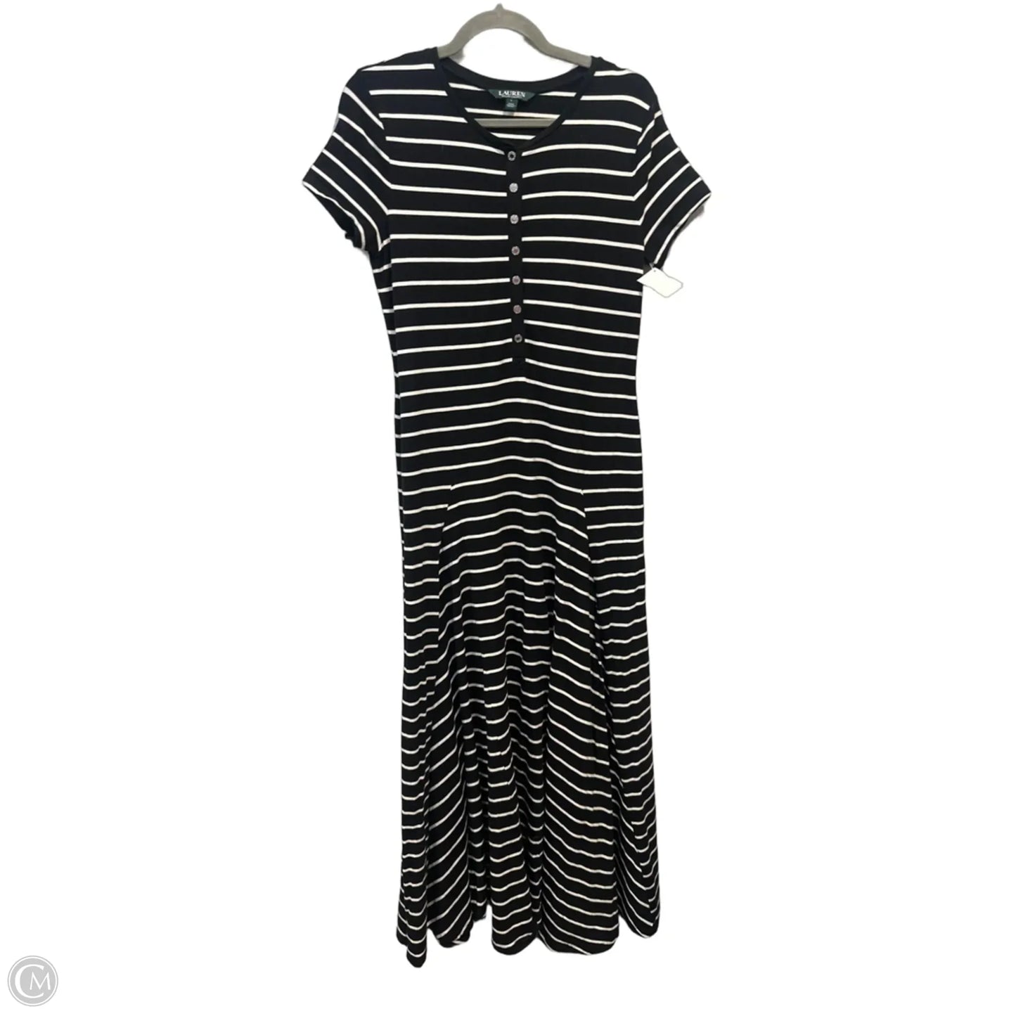 Dress Casual Maxi By Ralph Lauren In Striped Pattern, Size: L