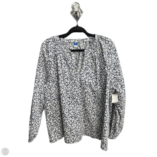 Top Long Sleeve By Old Navy In Floral Print, Size: Xl