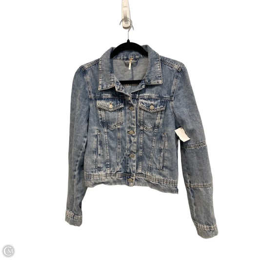 Jacket Denim By Free People In Blue Denim, Size: M