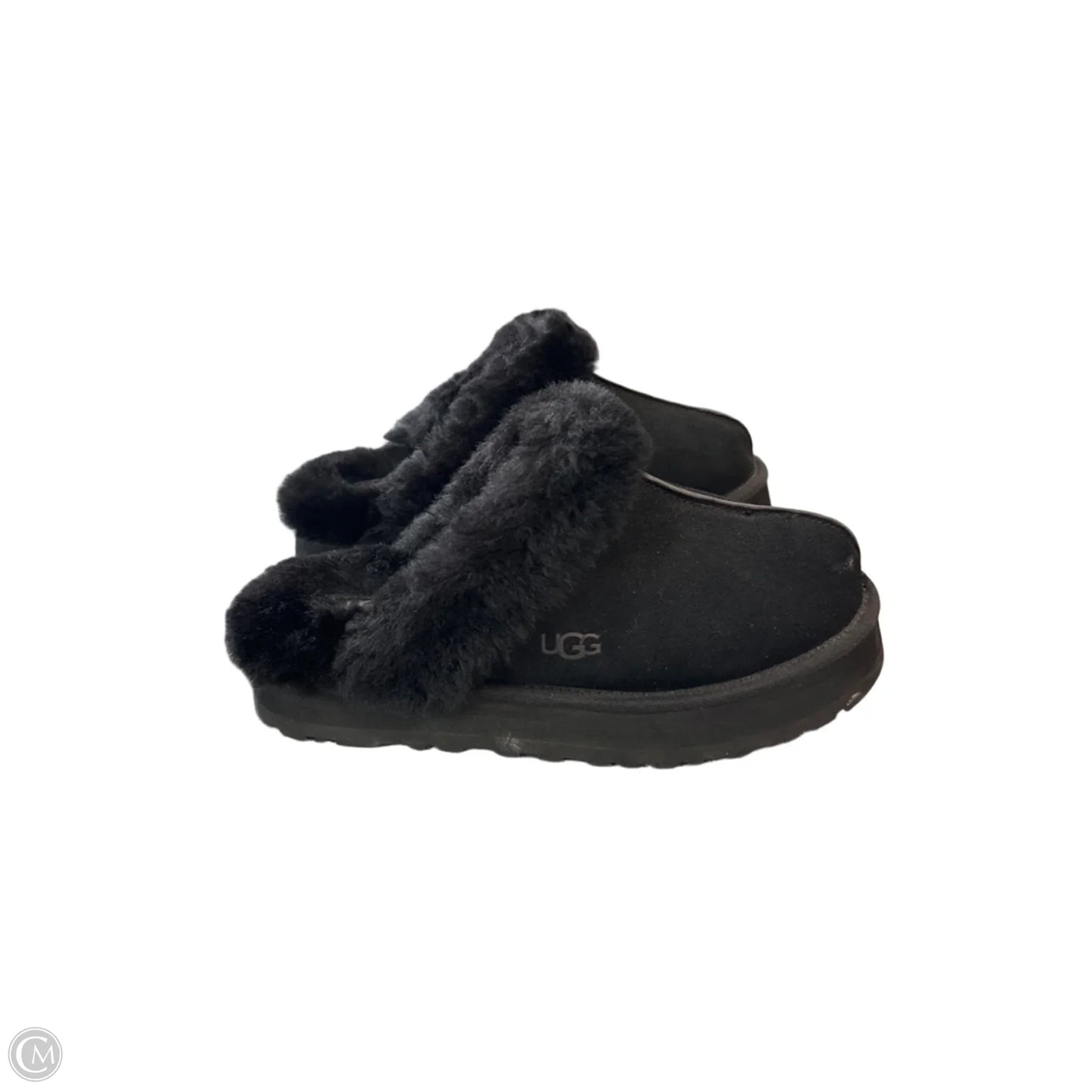 Slippers Designer By Ugg In Black, Size: 11