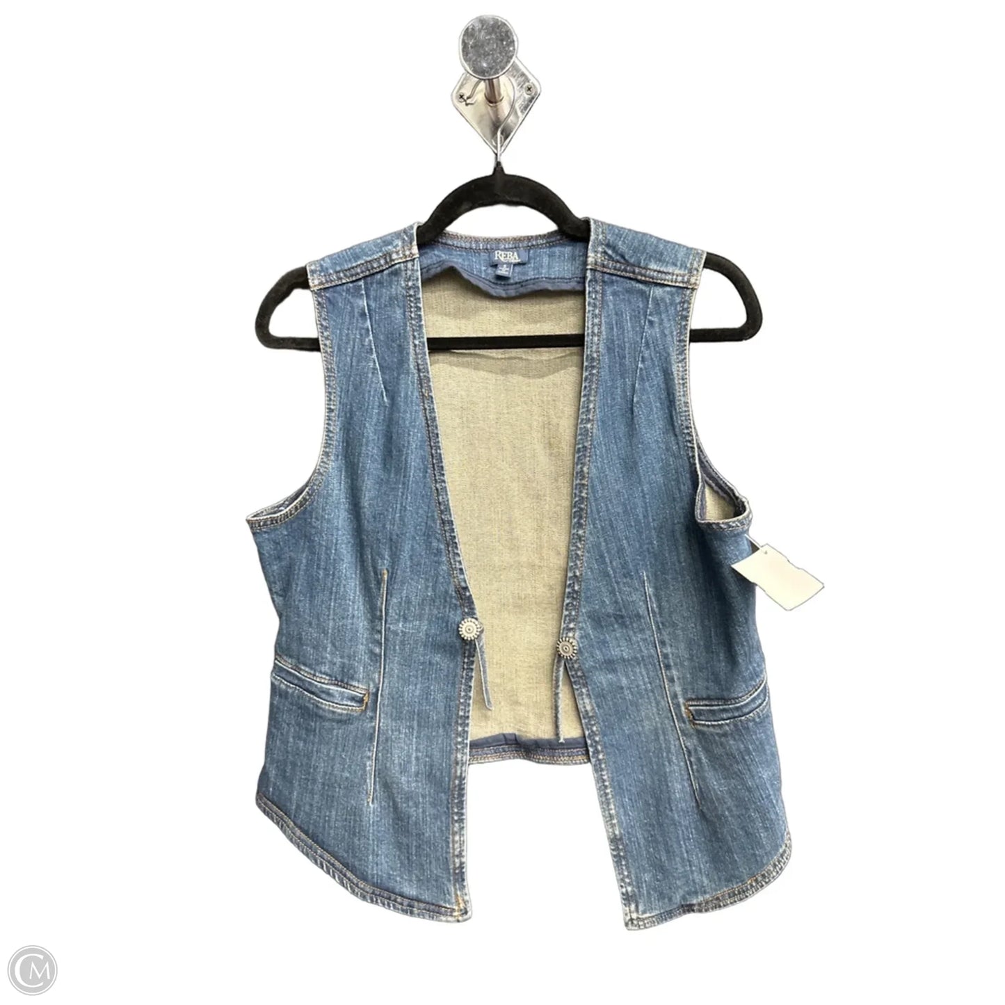 Vest Other By Reba In Blue Denim, Size: S