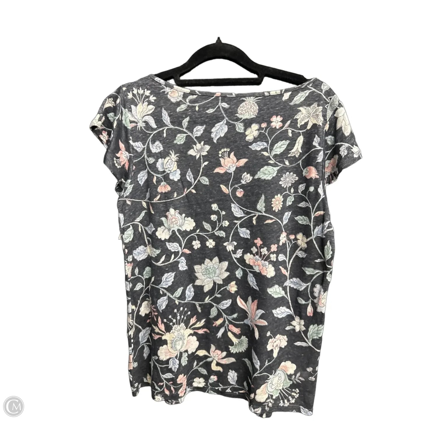 Top Short Sleeve By Loft In Floral Print, Size: S