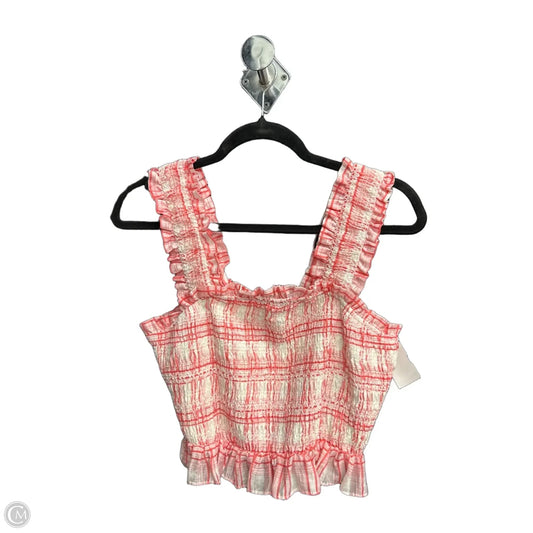 Top Sleeveless By Clothes Mentor In Pink & White, Size: S