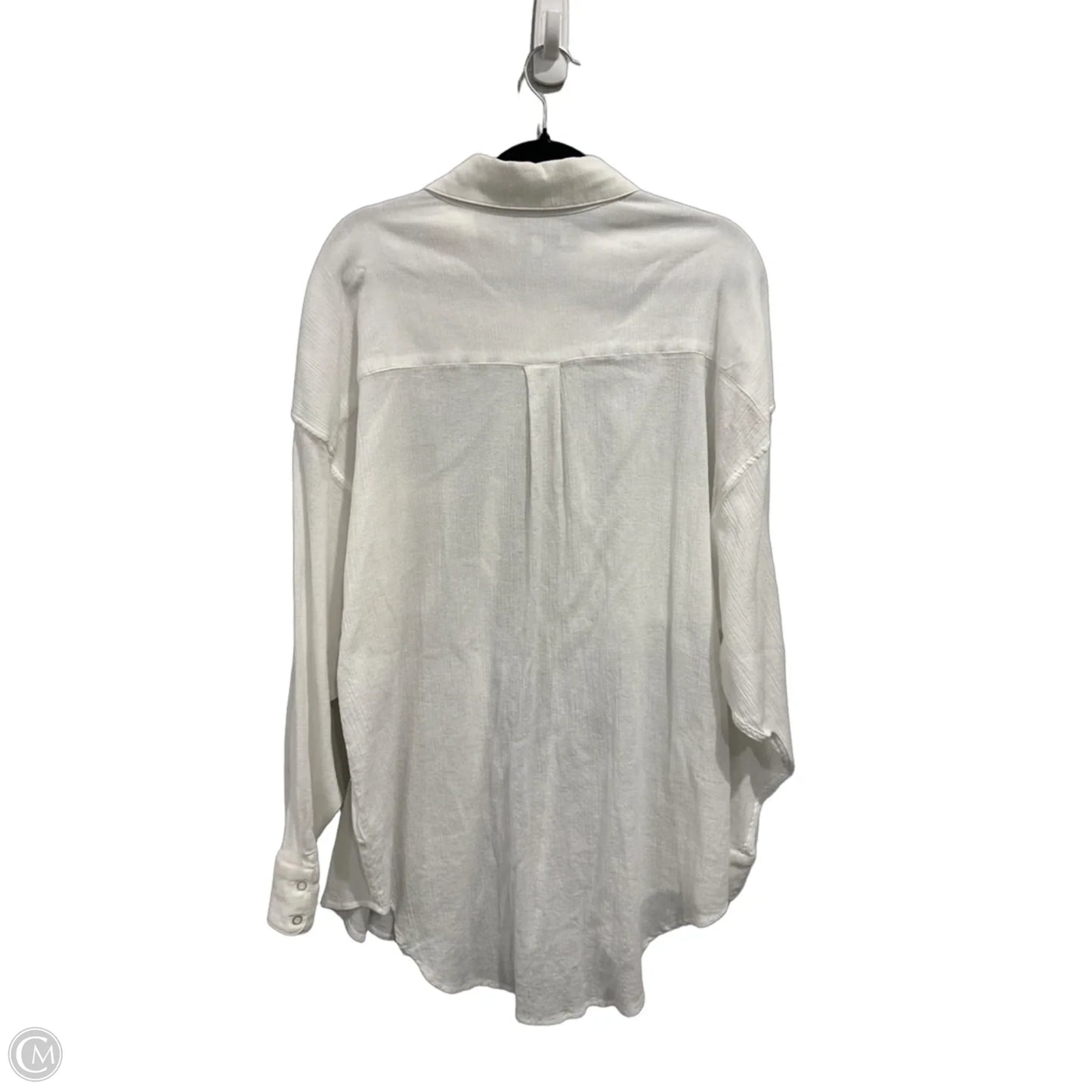 Top Long Sleeve By Z Supply In White, Size: L