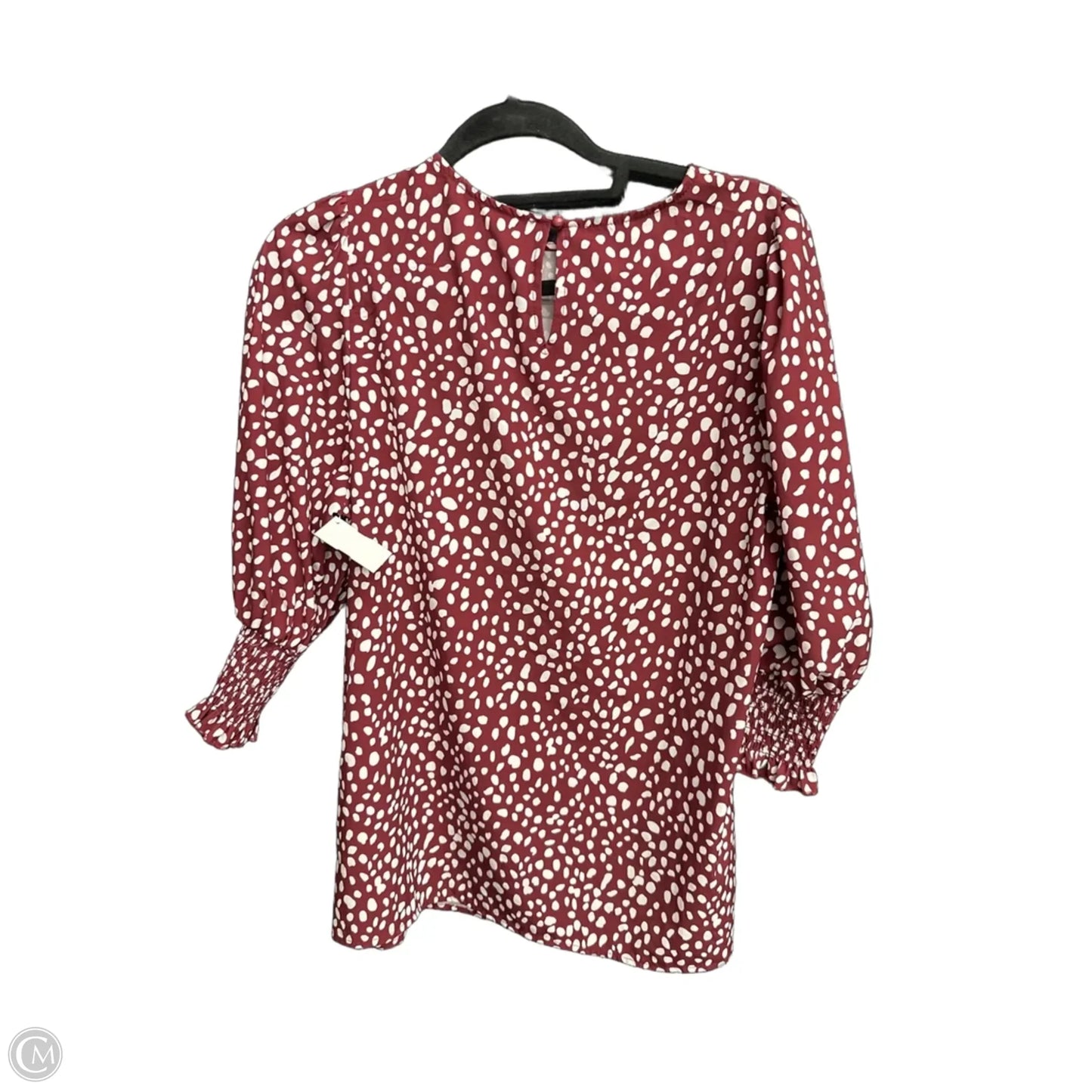 Top 3/4 Sleeve By Clothes Mentor In Polkadot Pattern, Size: M