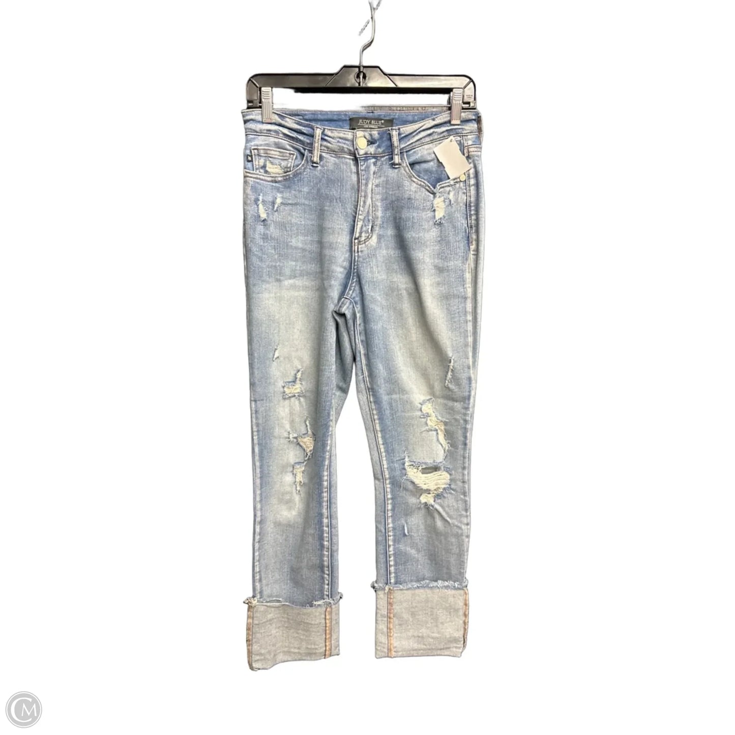 Jeans Straight By Judy Blue In Blue Denim, Size: 4