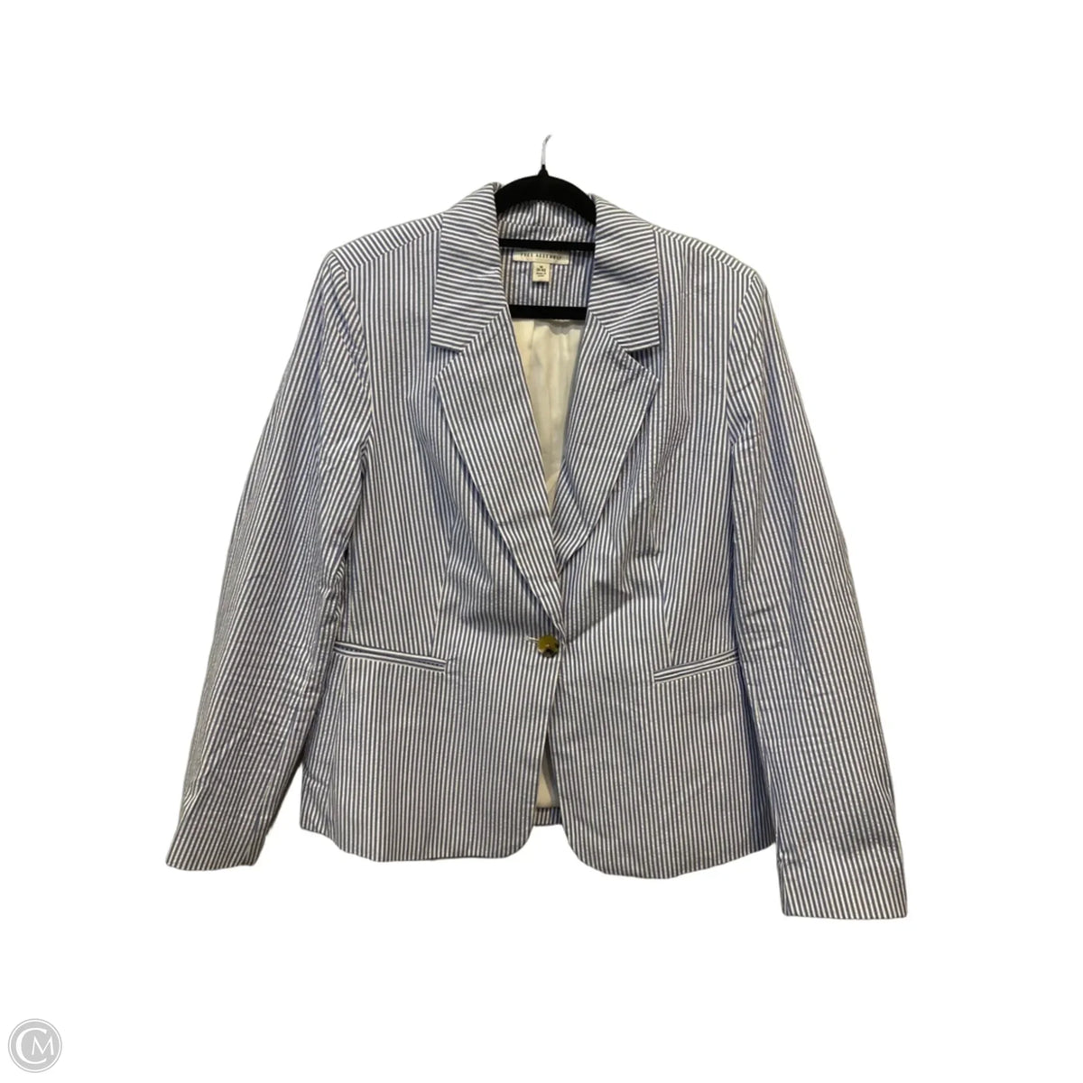 Blazer By Free Assembly In Striped Pattern, Size: M