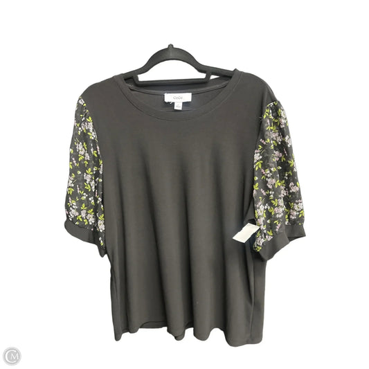 Top Short Sleeve By Cece In Black, Size: Xl