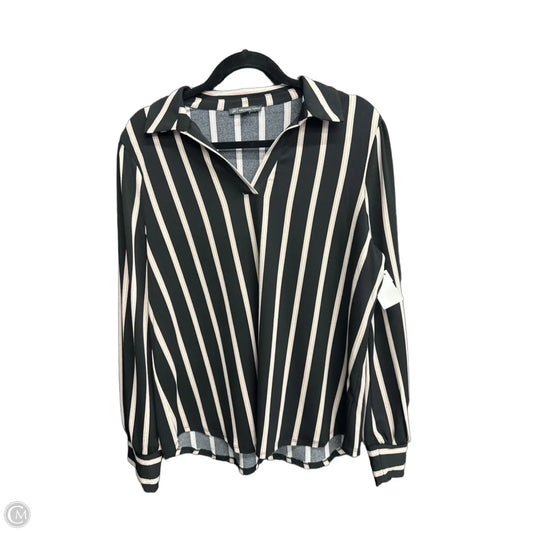 Top Long Sleeve By Adrianna Papell In Striped Pattern, Size: L