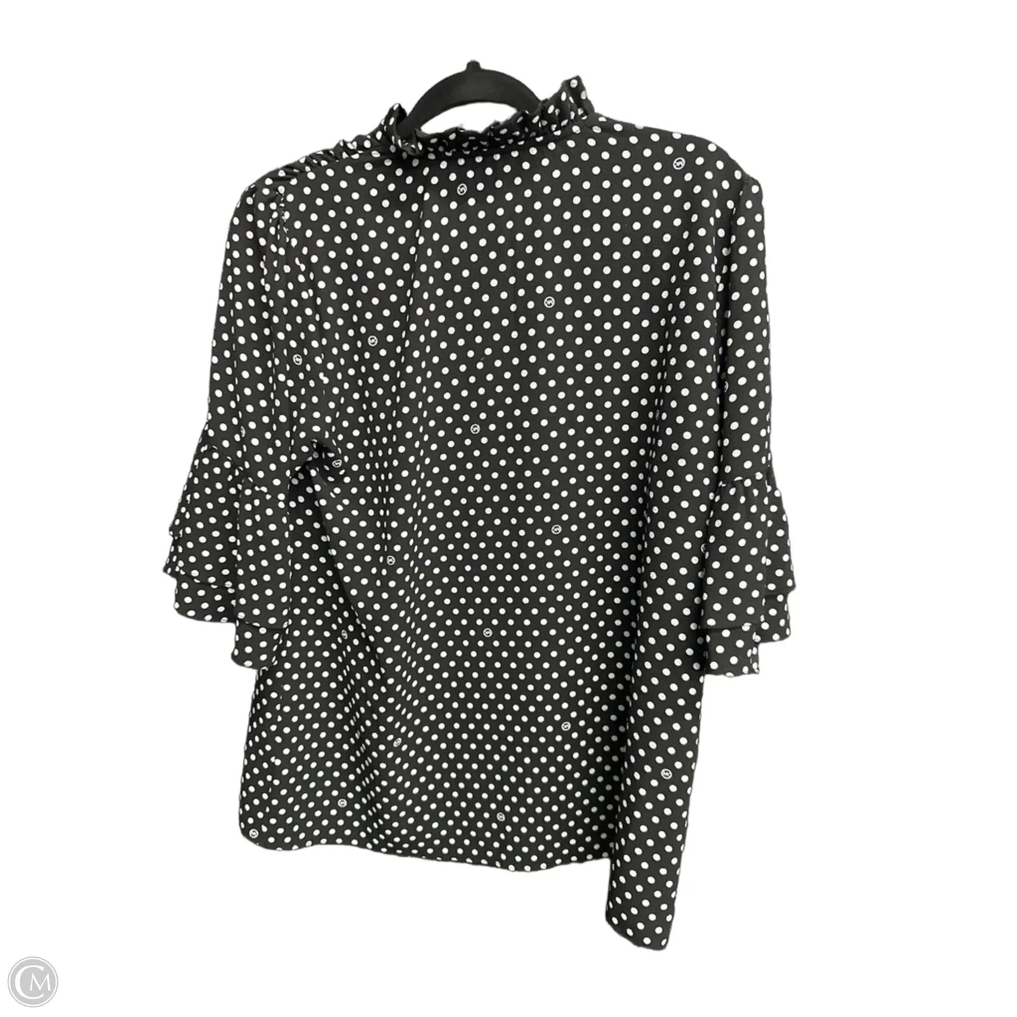 Top Short Sleeve Designer By Michael Kors In Black, Size: L