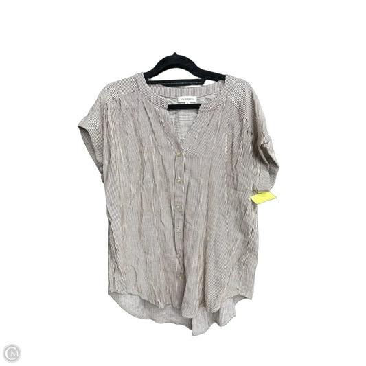 Top Short Sleeve By Blu Pepper In Striped Pattern, Size: L