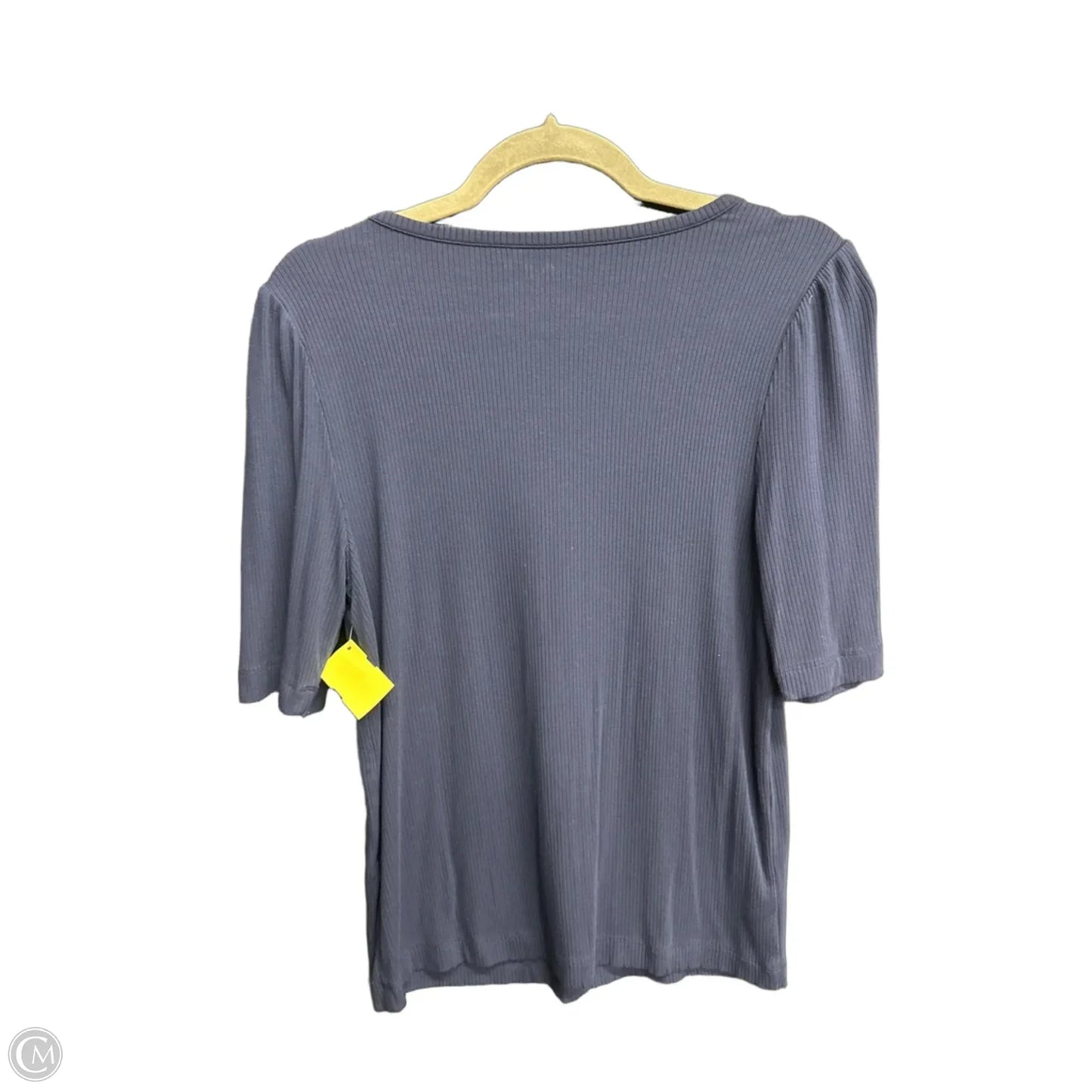 Top Short Sleeve By Loft In Navy, Size: L