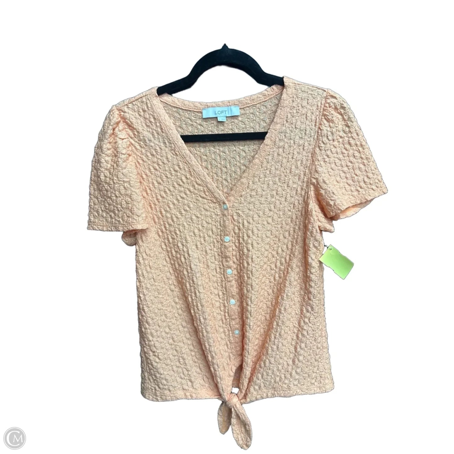 Top Short Sleeve By Loft In Orange, Size: S