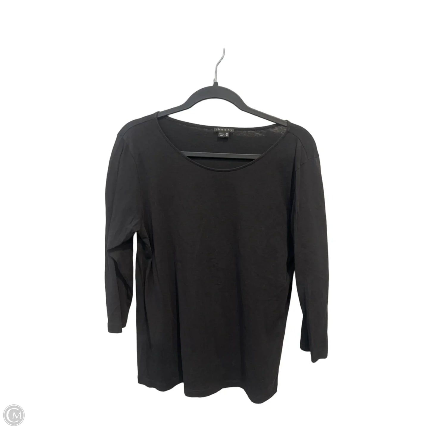 Top Long Sleeve By Theory In Black, Size: M