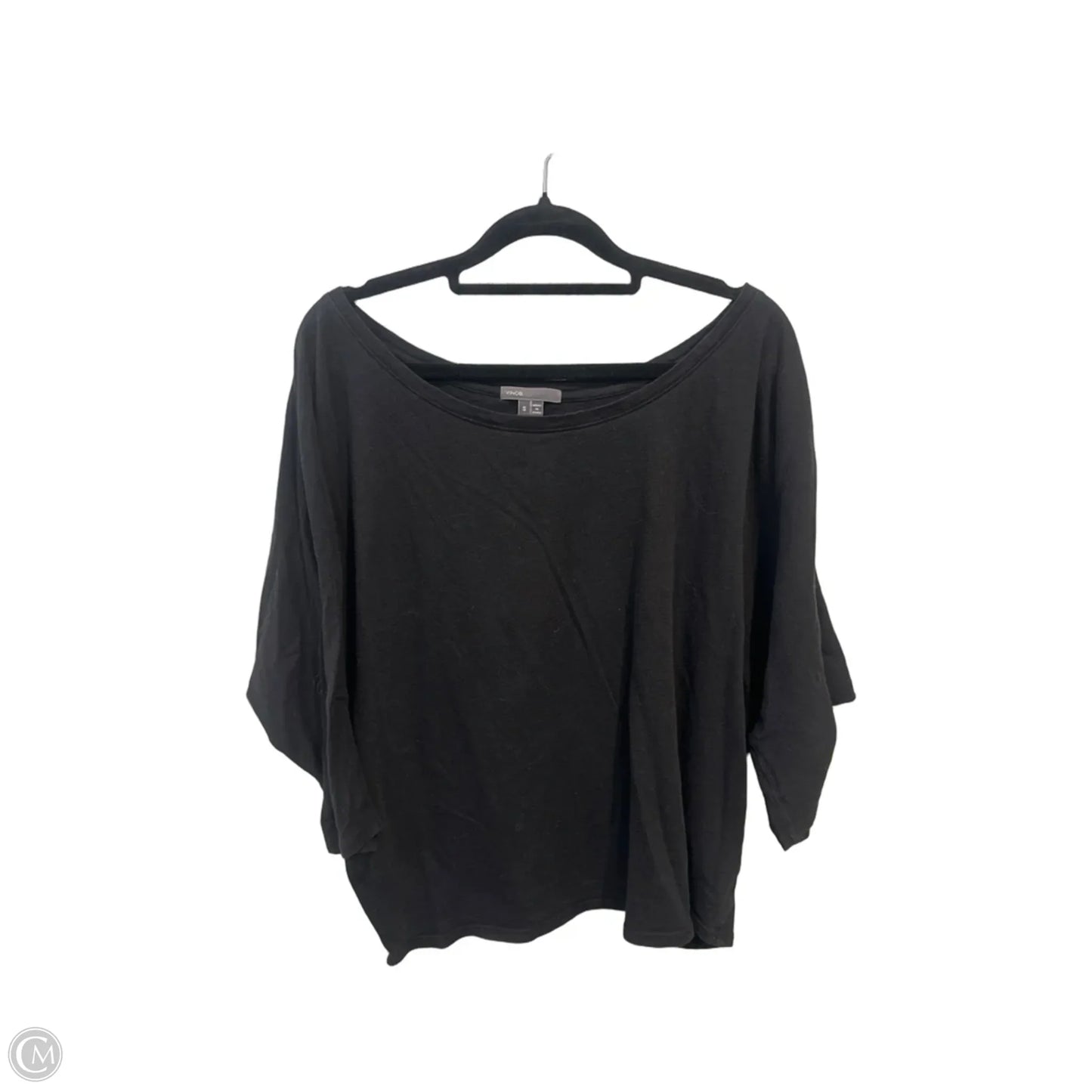 Top 3/4 Sleeve By Vince In Black, Size: S