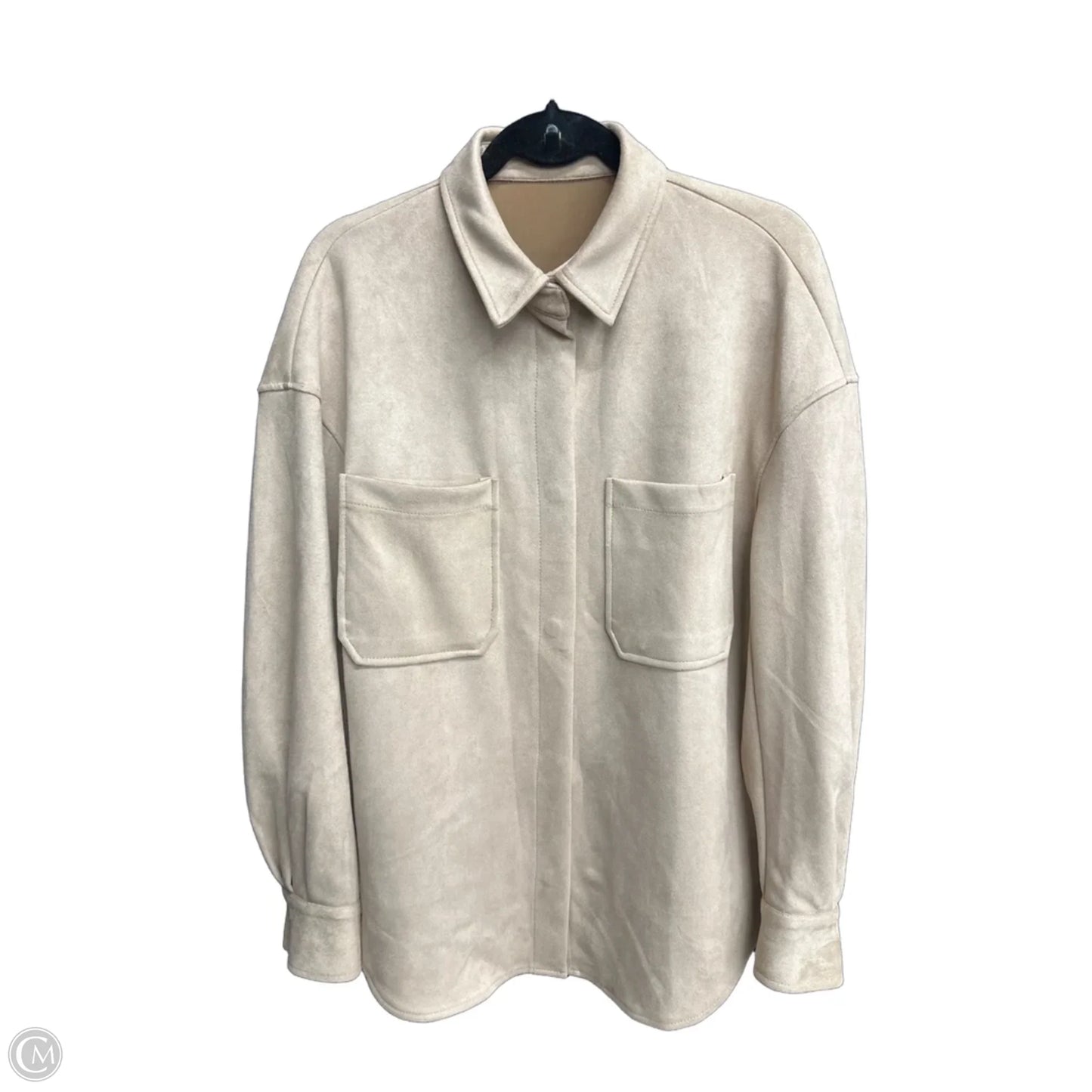 Jacket Shirt By Clothes Mentor In Brown, Size: M