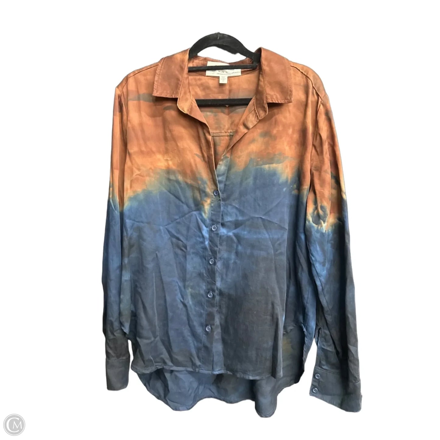 Top Long Sleeve By Cloth & Stone In Brown, Size: L