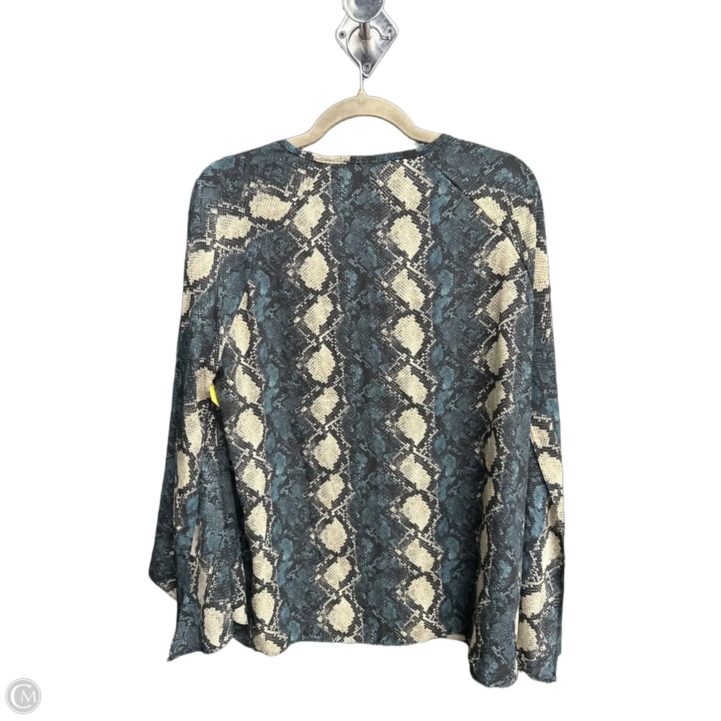 Top Long Sleeve By Buddy Love In Snakeskin Print, Size: M
