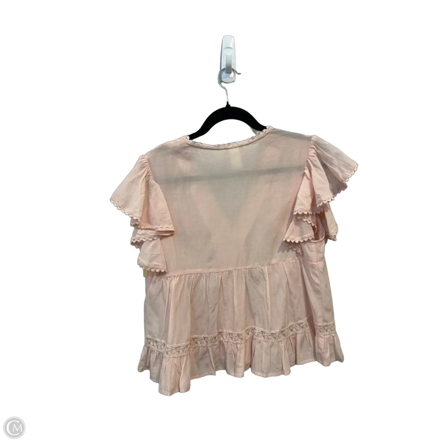 Top Short Sleeve By H&m In Pink, Size: S