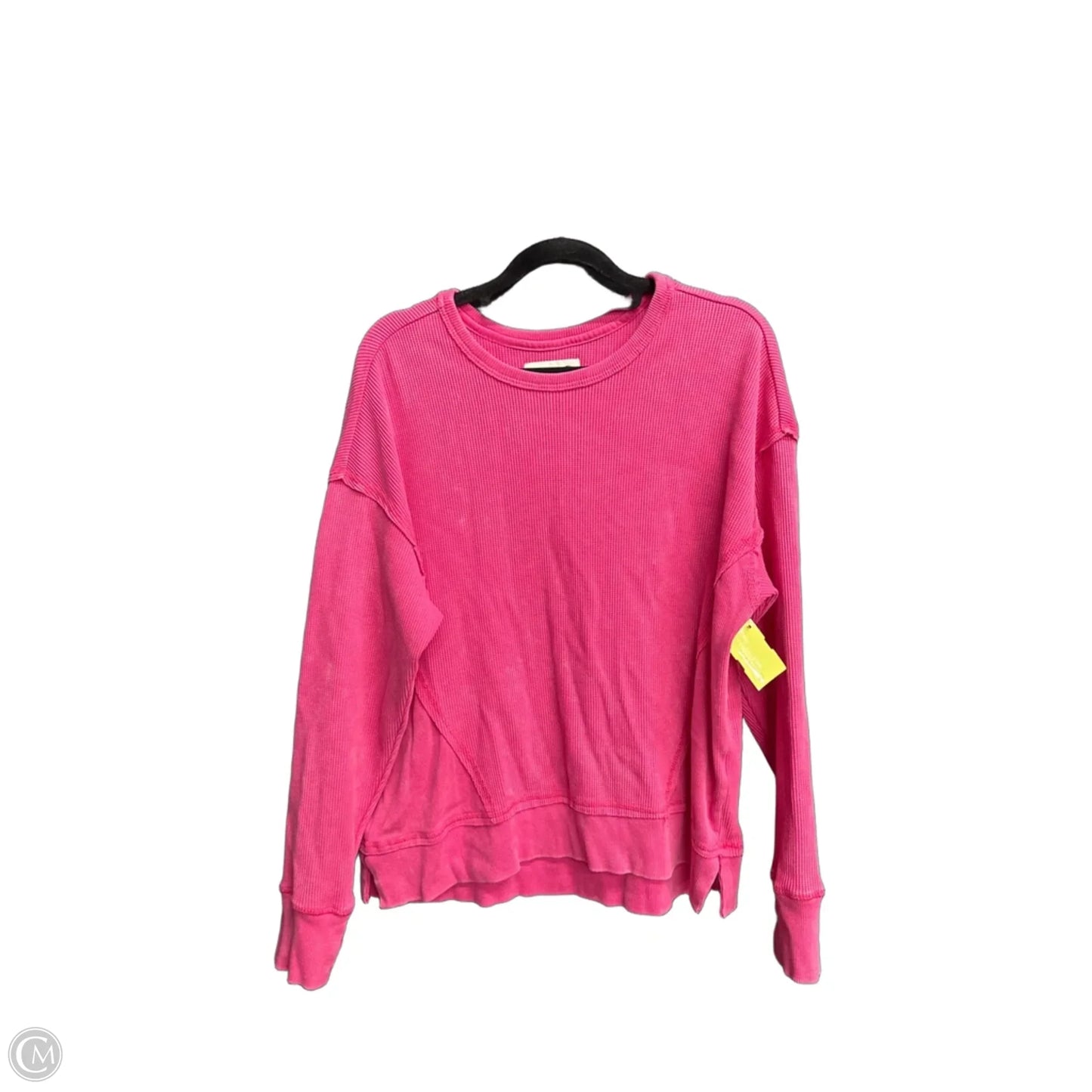 Top Long Sleeve By Seven 7 In Pink, Size: M