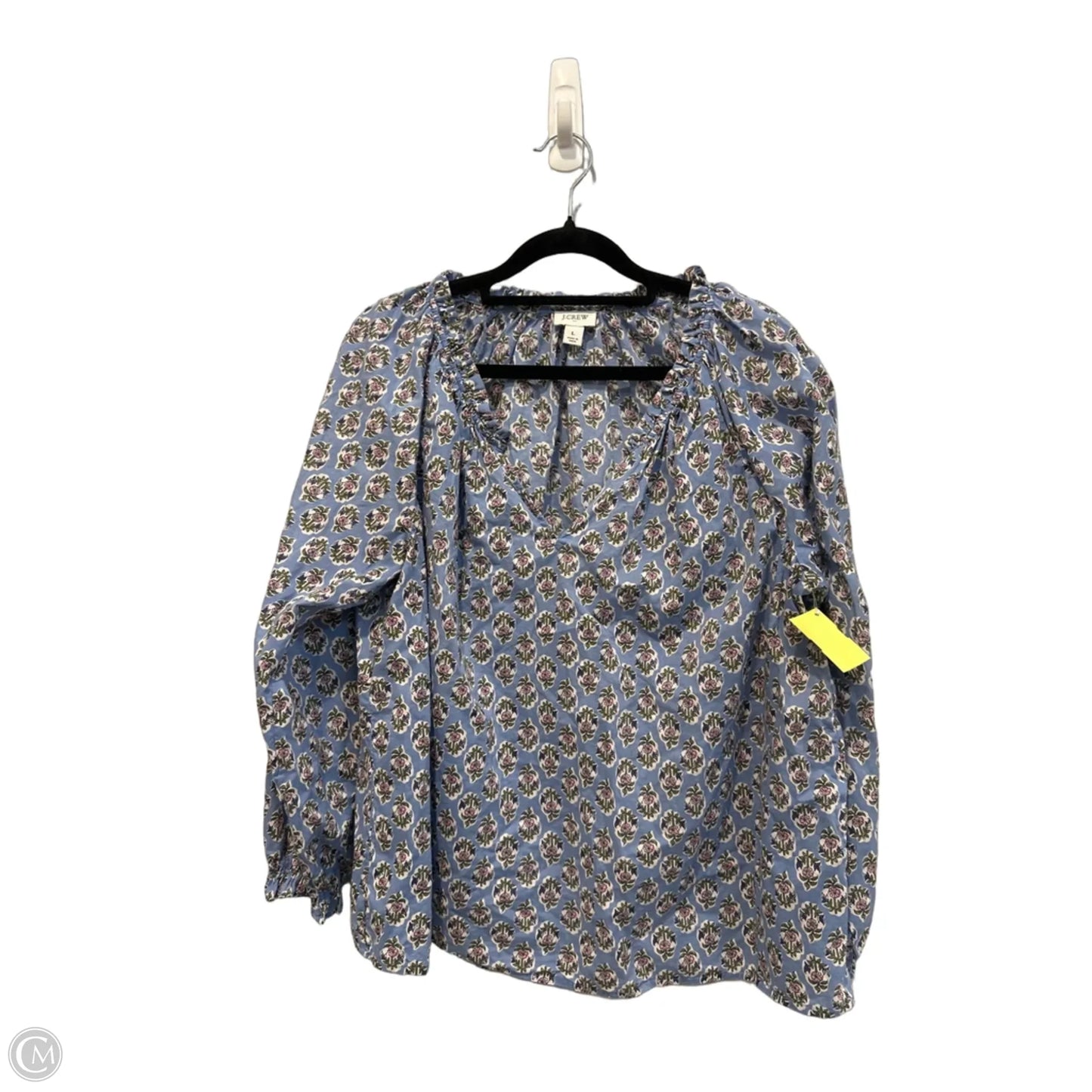 Top Long Sleeve By J. Crew In Floral Print, Size: L
