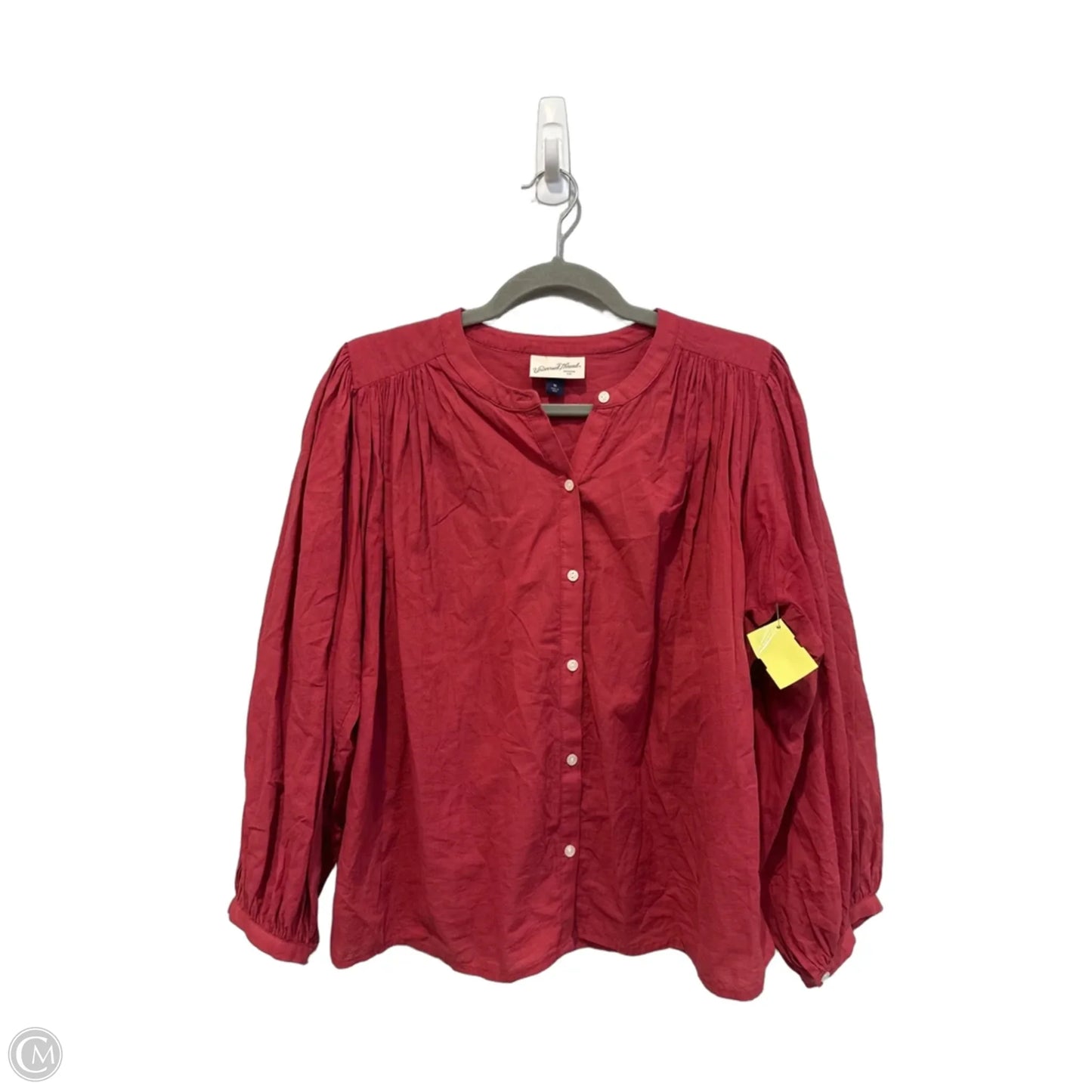 Top Long Sleeve By Universal Thread In Red, Size: M