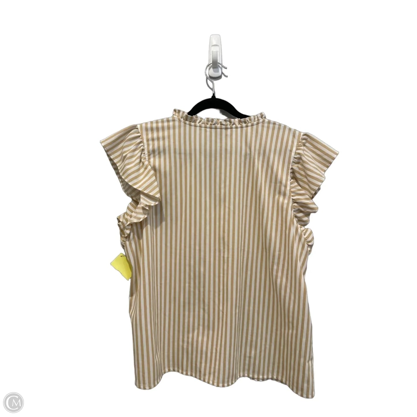 Top Sleeveless By Ann Taylor In Striped Pattern, Size: L