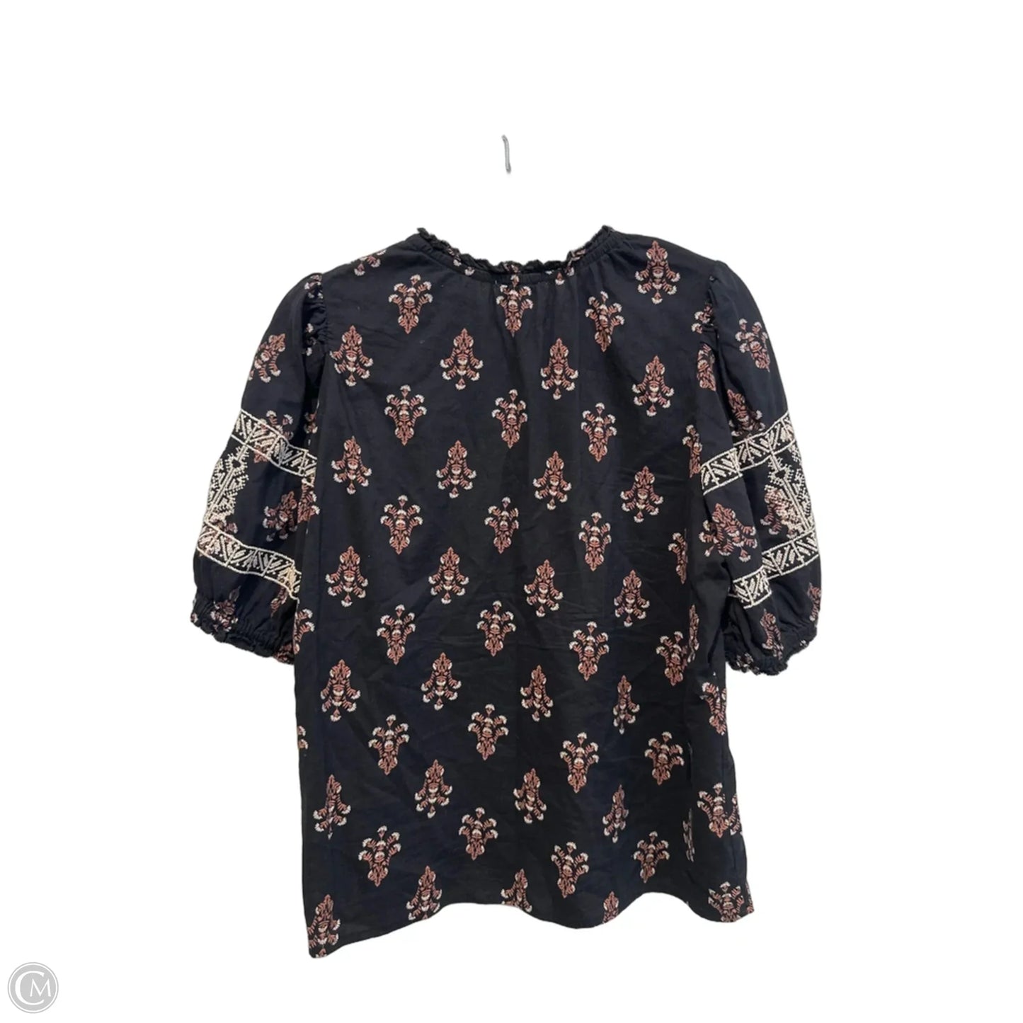 Top Short Sleeve By Knox Rose In Floral Print, Size: M