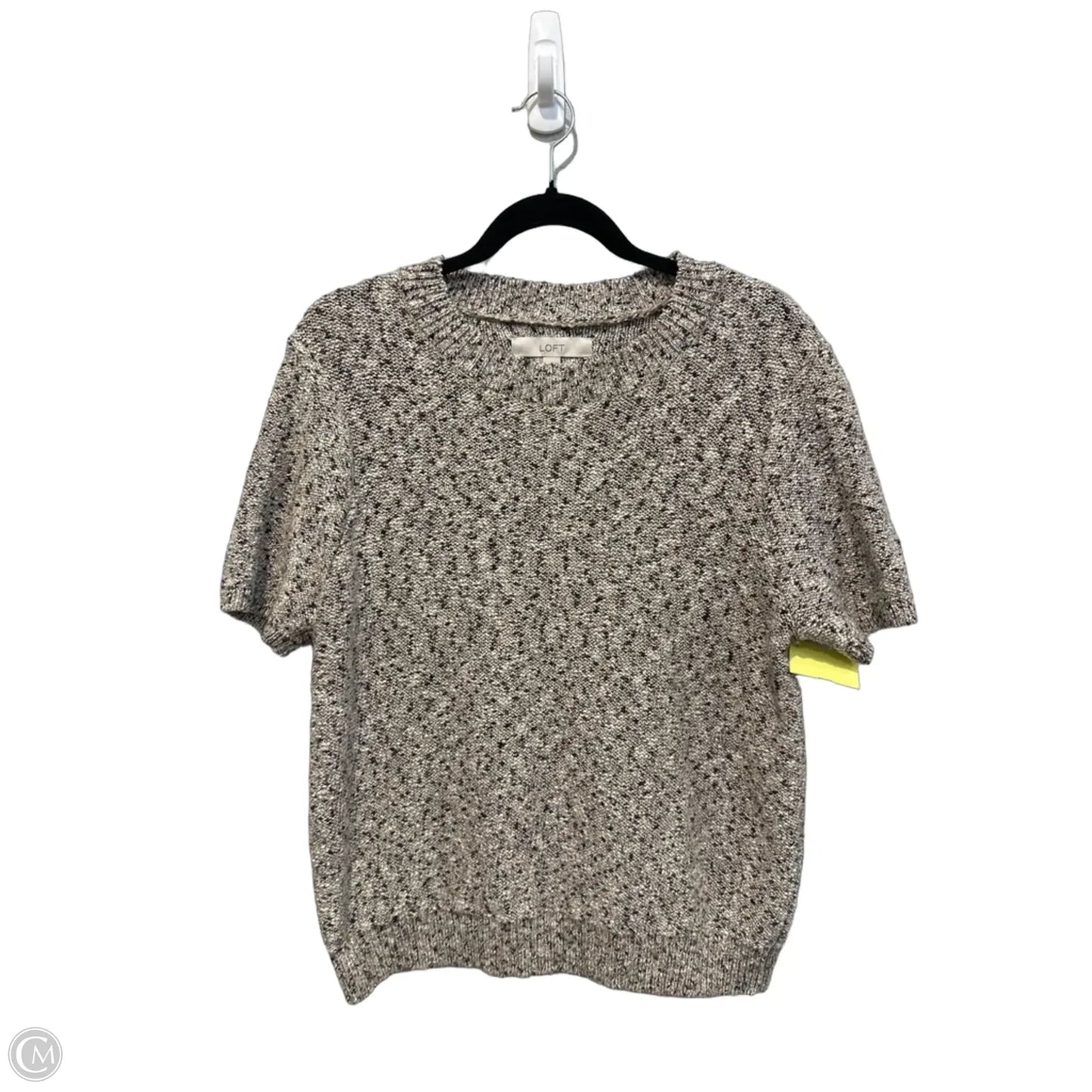 Top Short Sleeve By Loft In Brown, Size: L