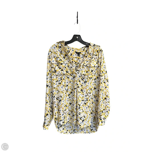 Top Long Sleeve By Ann Taylor In Yellow, Size: S