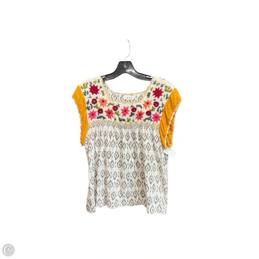 Top Sleeveless By Thml In Grey & White, Size: S