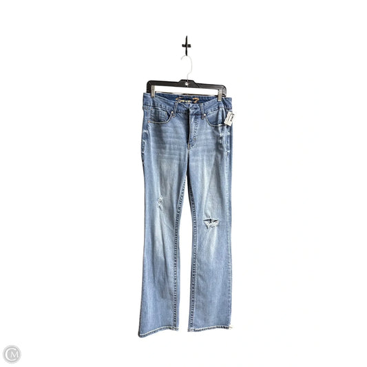 Jeans Straight By Seven 7 In Blue Denim, Size: 10