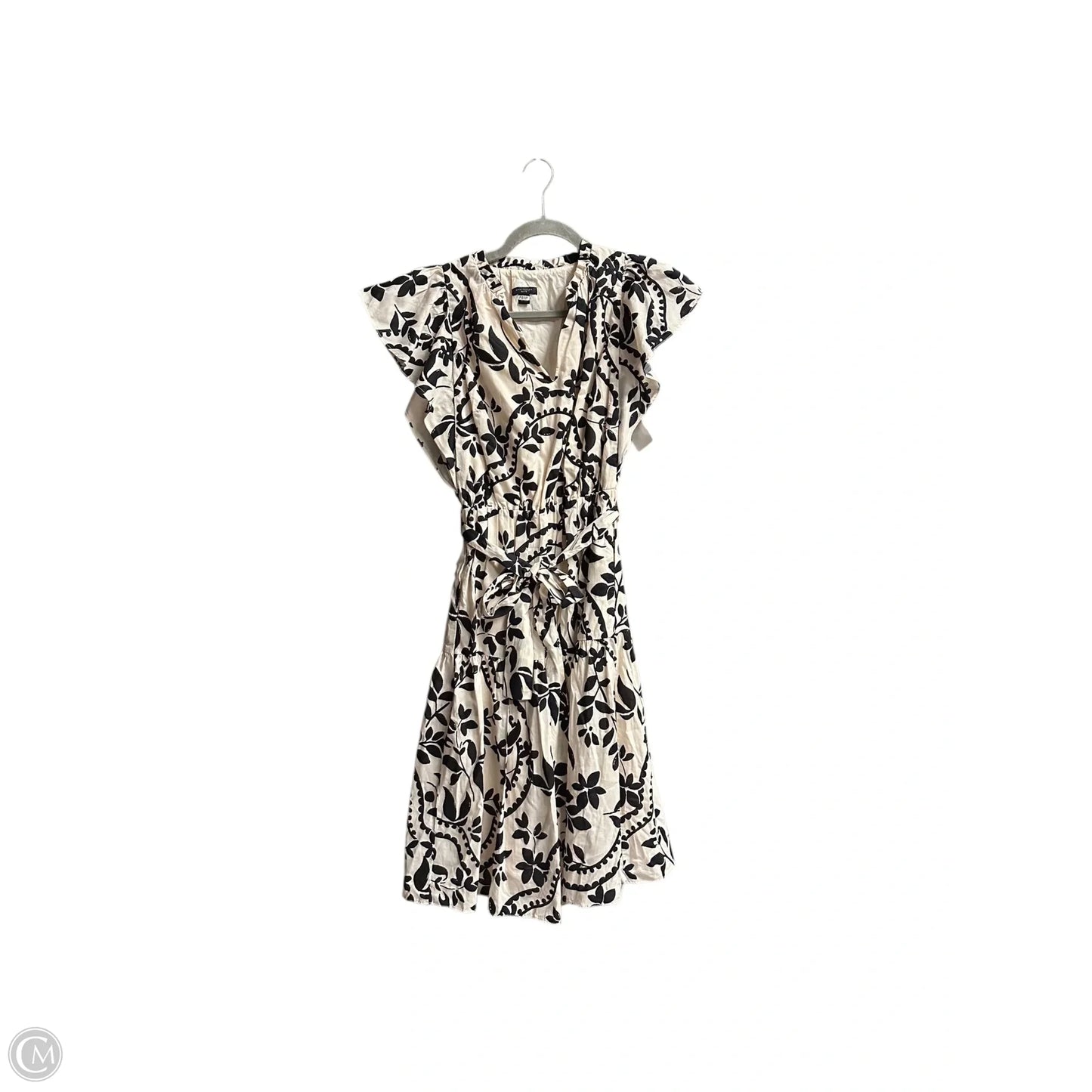 Dress Casual Midi By Ann Taylor In Black & Cream, Size: Xs