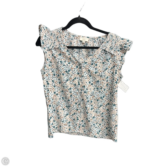 Blouse Sleeveless By Loft In Floral Print, Size: Xs