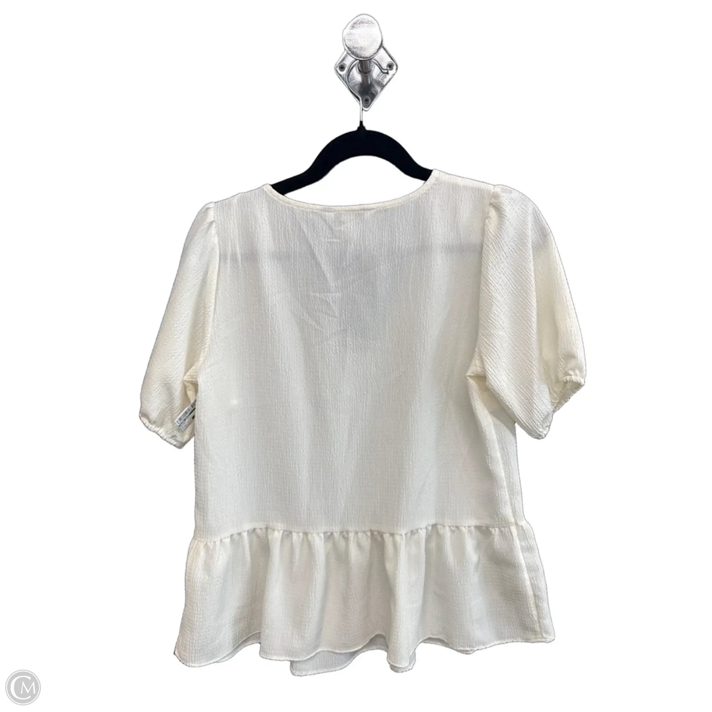 Blouse Short Sleeve By Nine West In White, Size: S