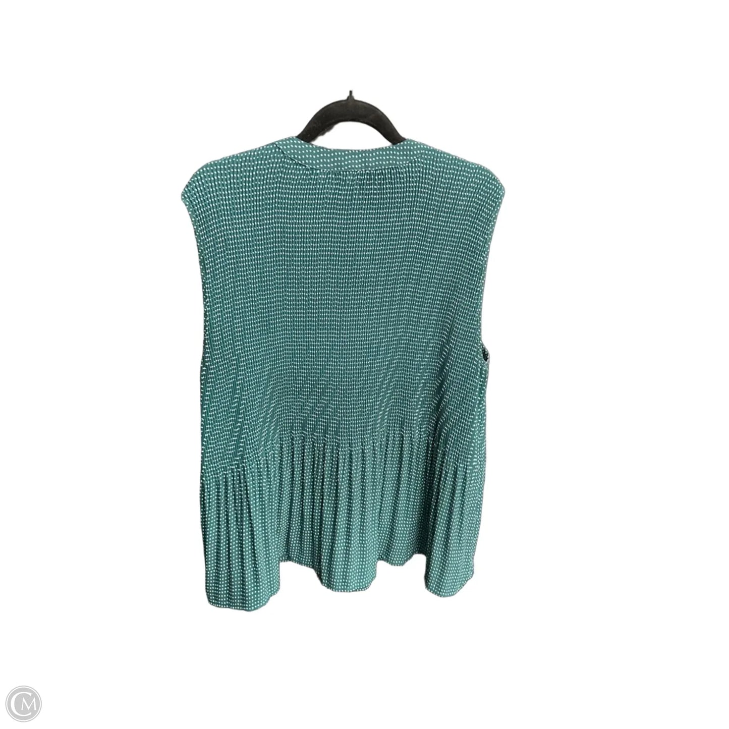 Blouse Sleeveless By Adrianna Papell In Polkadot Pattern, Size: Xl